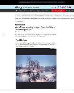 Дорогие друзья, моя фотография стала одним из 102 победителей международного конкурса «Зимнее время» и была опубликована в цифровом журнале Digital Camera World: http://digitalcameraworld.com